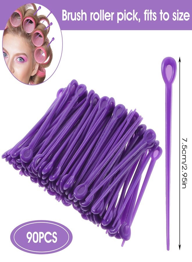 Molain 90 Pcs Brush Roller Pick Plastic Hair Roller Pins Brush Hair Rollers Pins Hair Curler Roller Pin for Hair Curling Styling Accessories Hair Roller Locking Tools - Image 2
